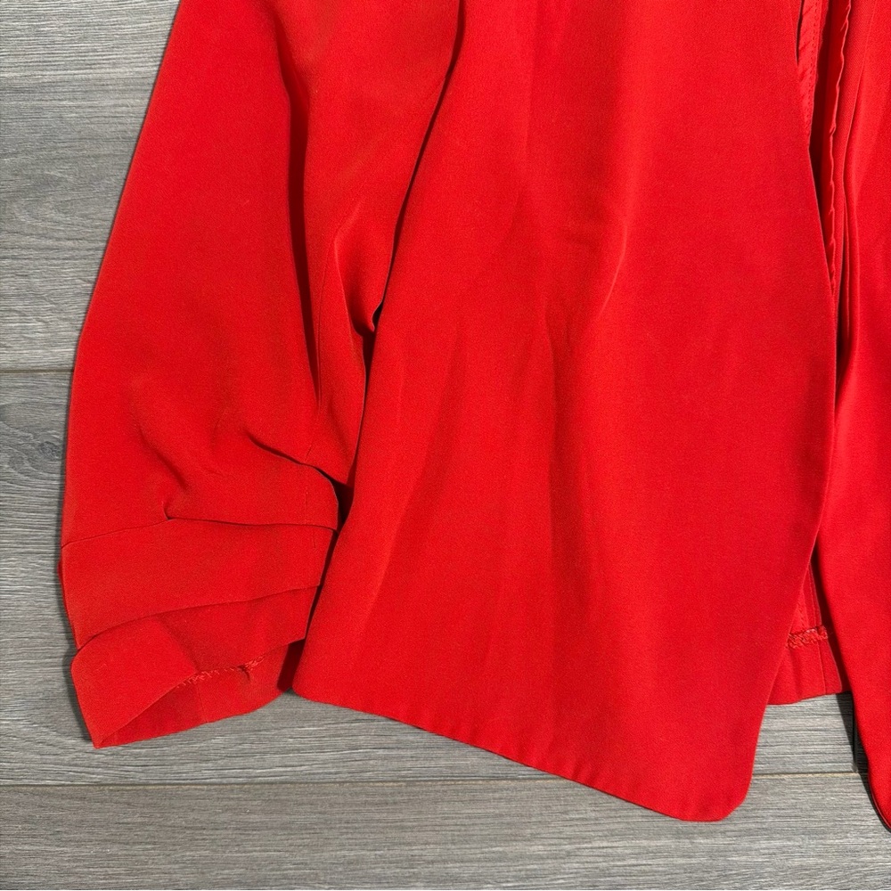 Belle Vere Women's Red Open-Front Jacket - Picture 3 of 5